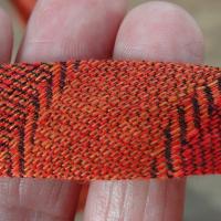 Biais orange motifs tisses 16 mm 3