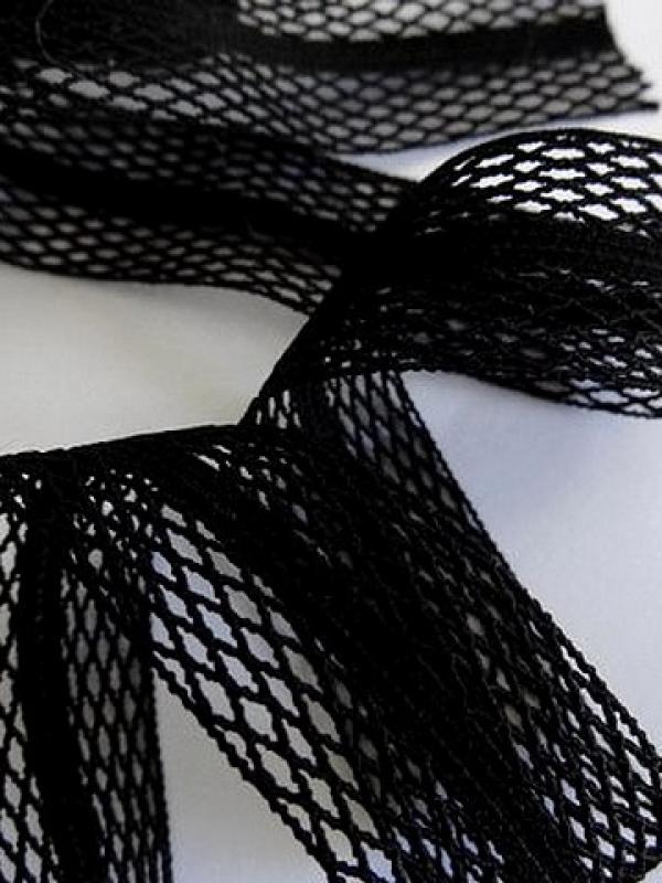Biais resille noir extensible 01