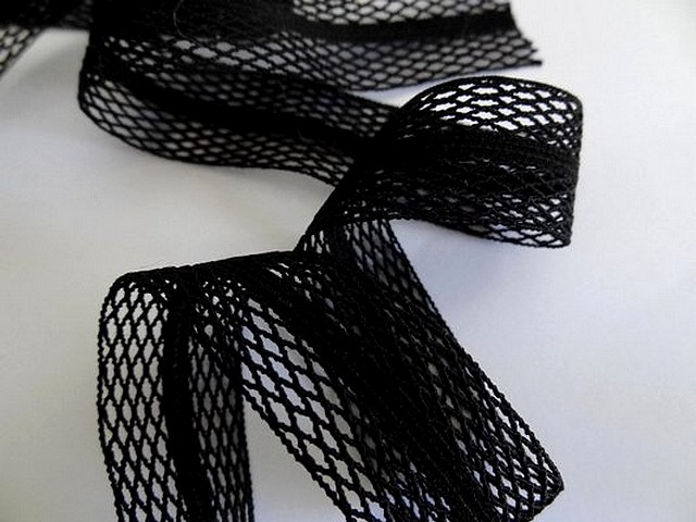 Biais resille noir extensible 01
