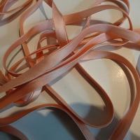 Biais ruban satine saumon chair 1