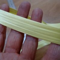 Biais satin jaune soufre 16 mm 2
