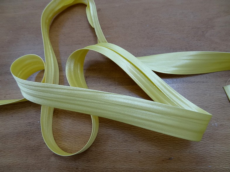 Biais satin jaune soufre 16 mm 3