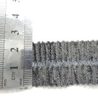 Biais velours chenille gris 1 