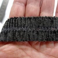 Biais velours chenille gris 2 