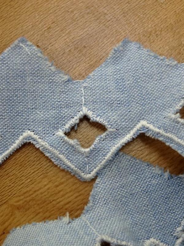 Bordure a coudre bleu chambray brode zig zag 3 
