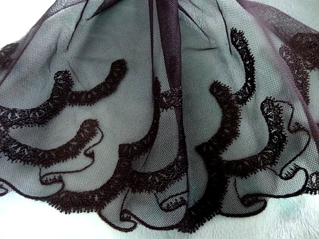 Bordure dentelle jupon brodee noire 2