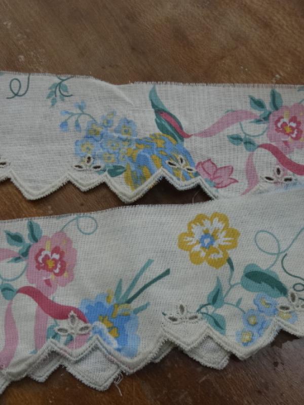Bordure festonnee coton et broderie anglaise 