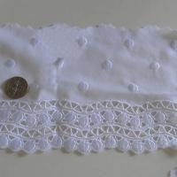 Bordure jersey brodee de pois blanc 1 