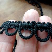 Bordure passe lacet noir 3 