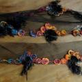 Bordure sofia resille noire et laine feutree coloree 3 