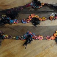 Bordure sofia resille noire et laine feutree coloree 5