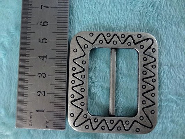 Boucle ceinture argent mat ethnique 02