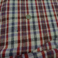 Bourrette de soie a carreaux rose rouge vermillon bleu de prusse 1