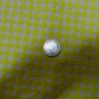 Bourrette de soie vichy jaune blanc 2