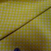 Bourrette de soie vichy jaune blanc 3