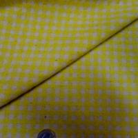 Bourrette de soie vichy jaune blanc casse 1