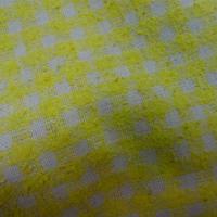 Bourrette de soie vichy jaune blanc casse 1 