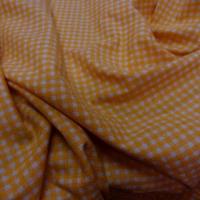 Bourrette de soie vichy orange blanc 1