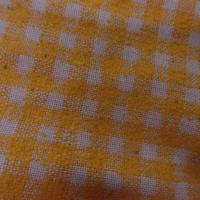 Bourrette de soie vichy orange blanc 2 