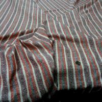 Bourrette lin soie rayures aspect chambray 2