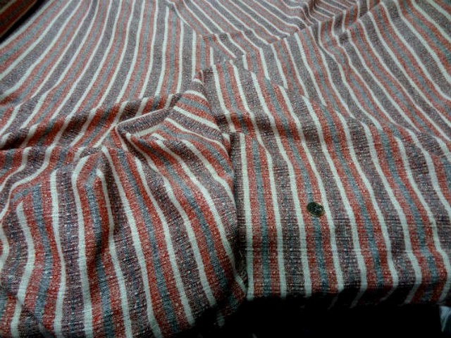 Bourrette lin soie rayures aspect chambray 2