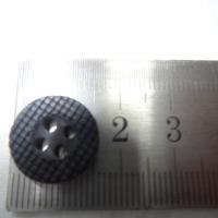 Bouton bord plat mosaique marbre noir gris 15 mm 