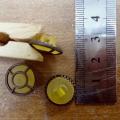 Bouton cabochon paille cercle bronze 15 mm 