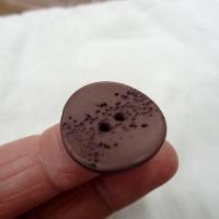 Bouton corozo marron senois granite 22 mm 4 