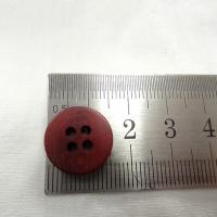 Bouton corozo teinte fraise moire 15 mm 2 