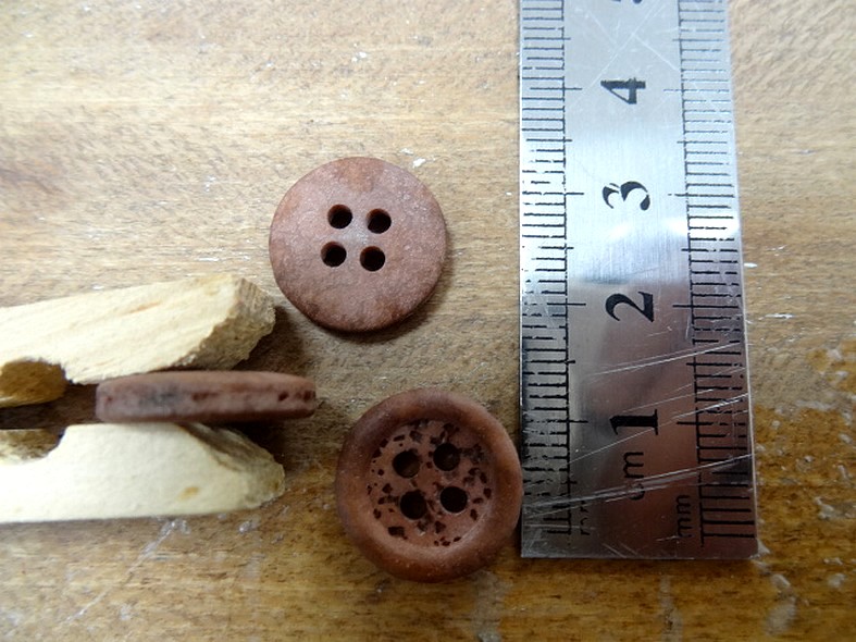 Bouton corozzo noisette granite 15 mm