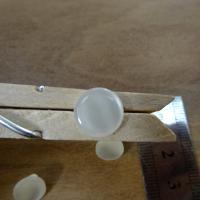 Bouton de bottine blanc casse nacre 10 mm 2 