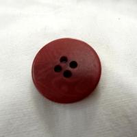 Bouton en corozo teinte fraise moire 20 mm 2