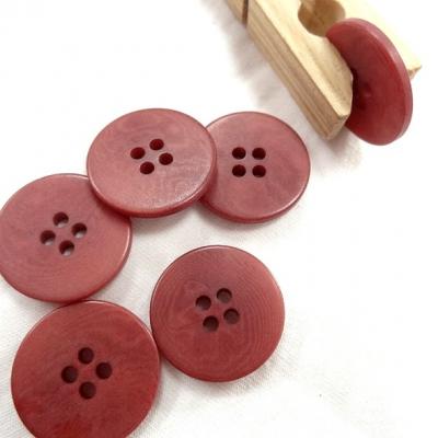 Bouton en corozo teinte fraise moire 20 mm 3 