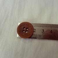 Bouton fauve moire 20 mm 2 