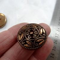 Bouton metal mordore volutes 2 