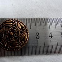 Bouton metal mordore volutes 3 