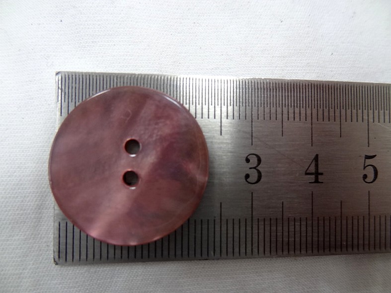 Bouton nacre emaillee rose clair 22 mm 2