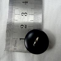 Bouton noir a queue clou en metal 20 mm 2 