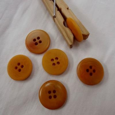 Bouton ocre jaune moire 20 mm 1 