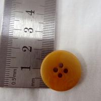 Bouton ocre jaune moire 20 mm 2 