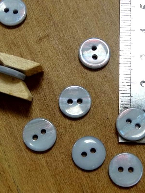 Bouton pastille pervenche irise 12 mm 1 