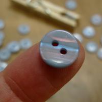Bouton pastille pervenche irise 12 mm 2 