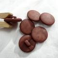 Bouton pastille plate a queue terre de sienne brulee moire