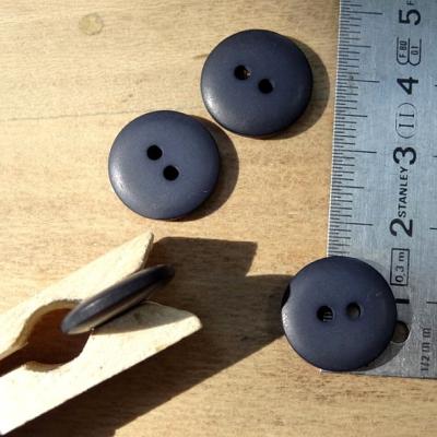 Bouton pastille ultra mat gris ardoise 15 mm 