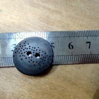 Bouton petillant noir mat 20 mm 2 