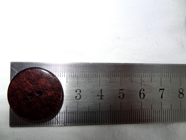 Bouton plat teinte rouge bourgogne brillant marbre 1 1