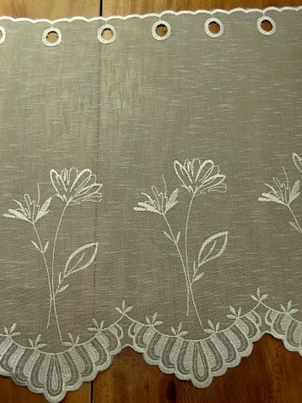 Brise bise imitation voile de lin brode 52 cm 2 
