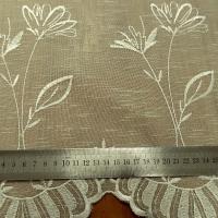 Brise bise imitation voile de lin brode 52 cm 3 