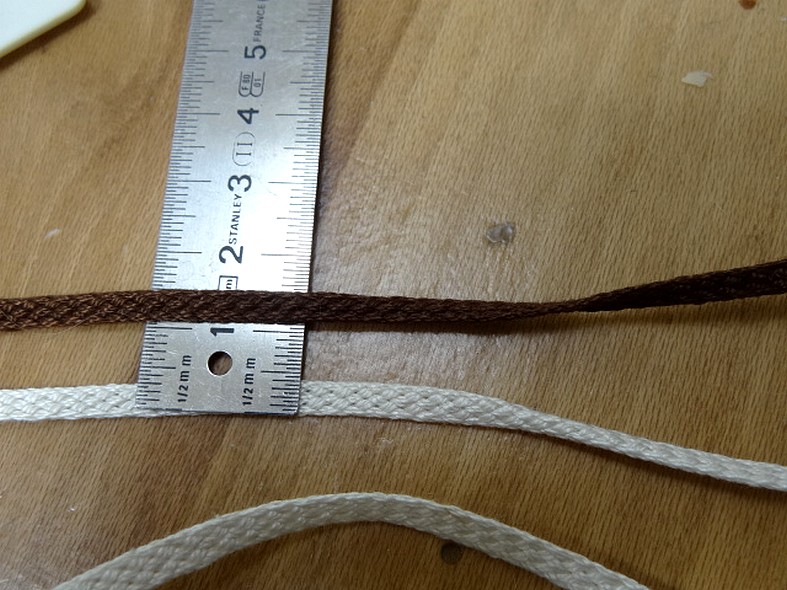 Corde plate tressee coton mercerise