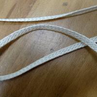 Corde plate tressee coton mercerise blanc casse 1